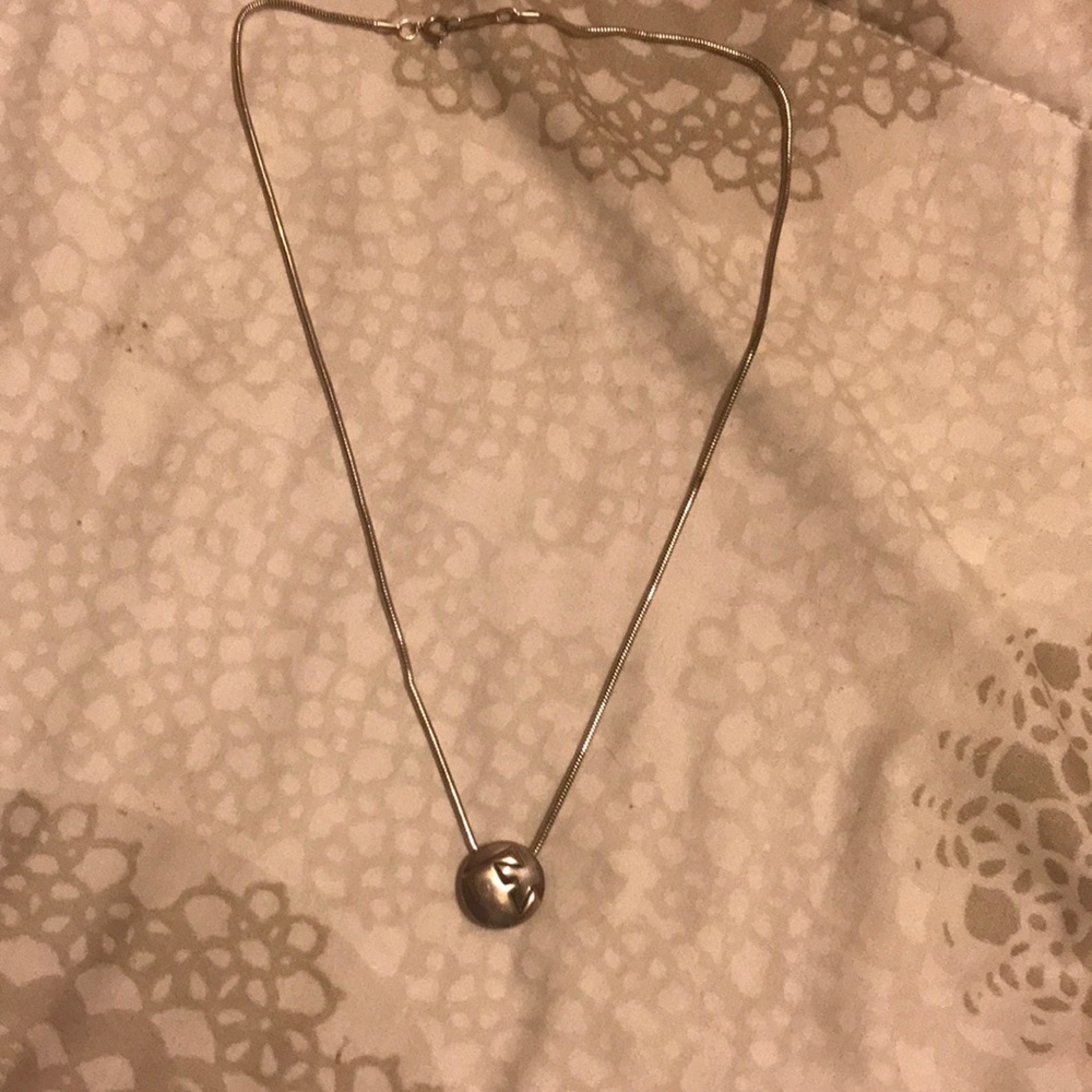 Authentic Tiffany letter E necklace